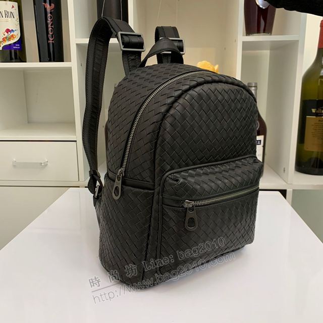 BV男包 3021 寶緹嘉進口原版打蠟小牛皮雙肩背包 BV男士雙肩包  nbq1036